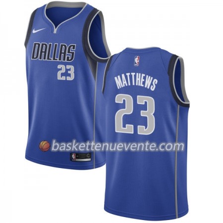 Maillot Basket Dallas Mavericks Wesley Matthews 23 Nike 2017-18 Royal Swingman - Homme
